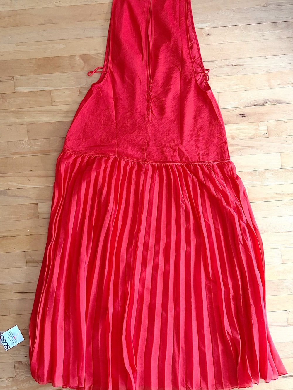 ASOS DESIGN square neck dropped waist maxi dress with pleated skirt - Picture 7 of 9